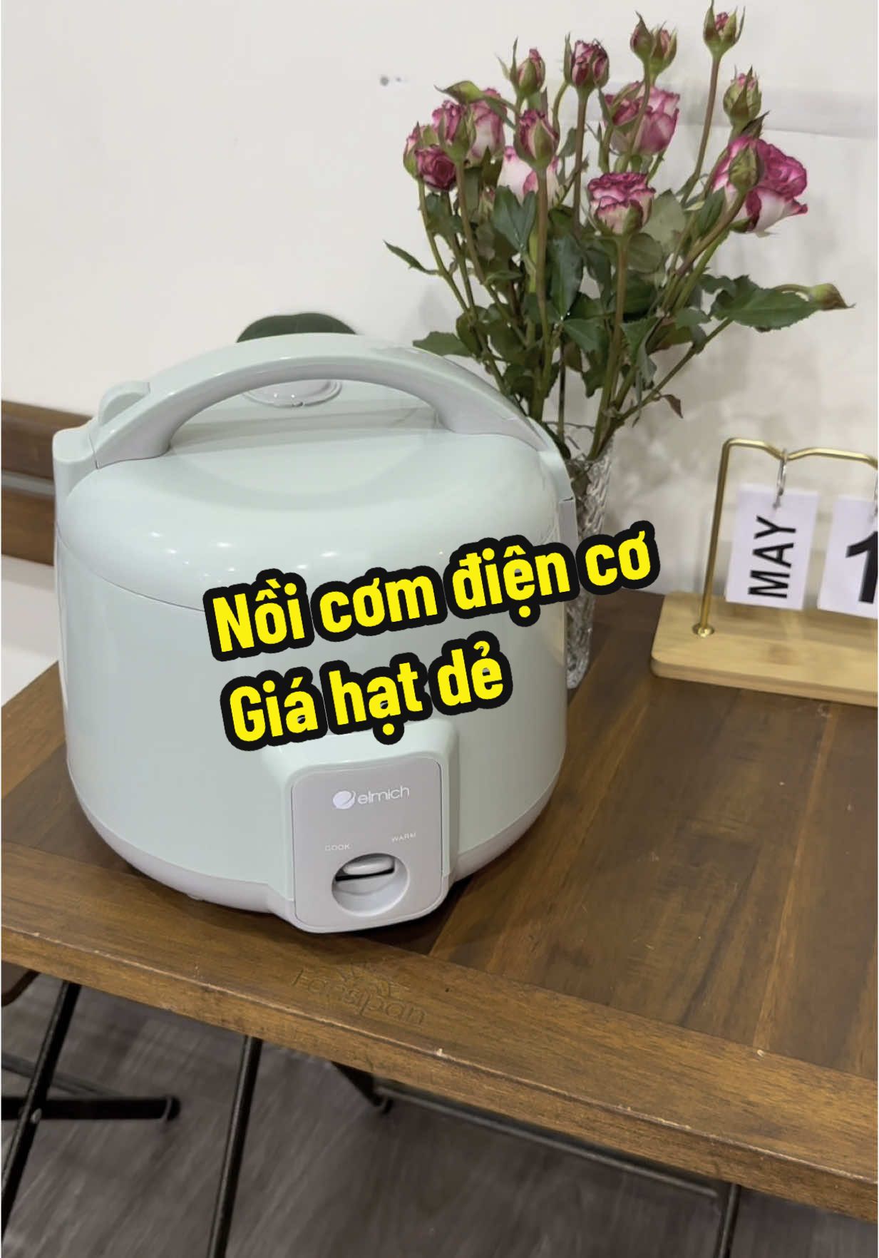 Nồi cơm điện hạt dẻ lại xinh #xh #giadung #elmich #noicomdien #noicomdienmini #noicom 
