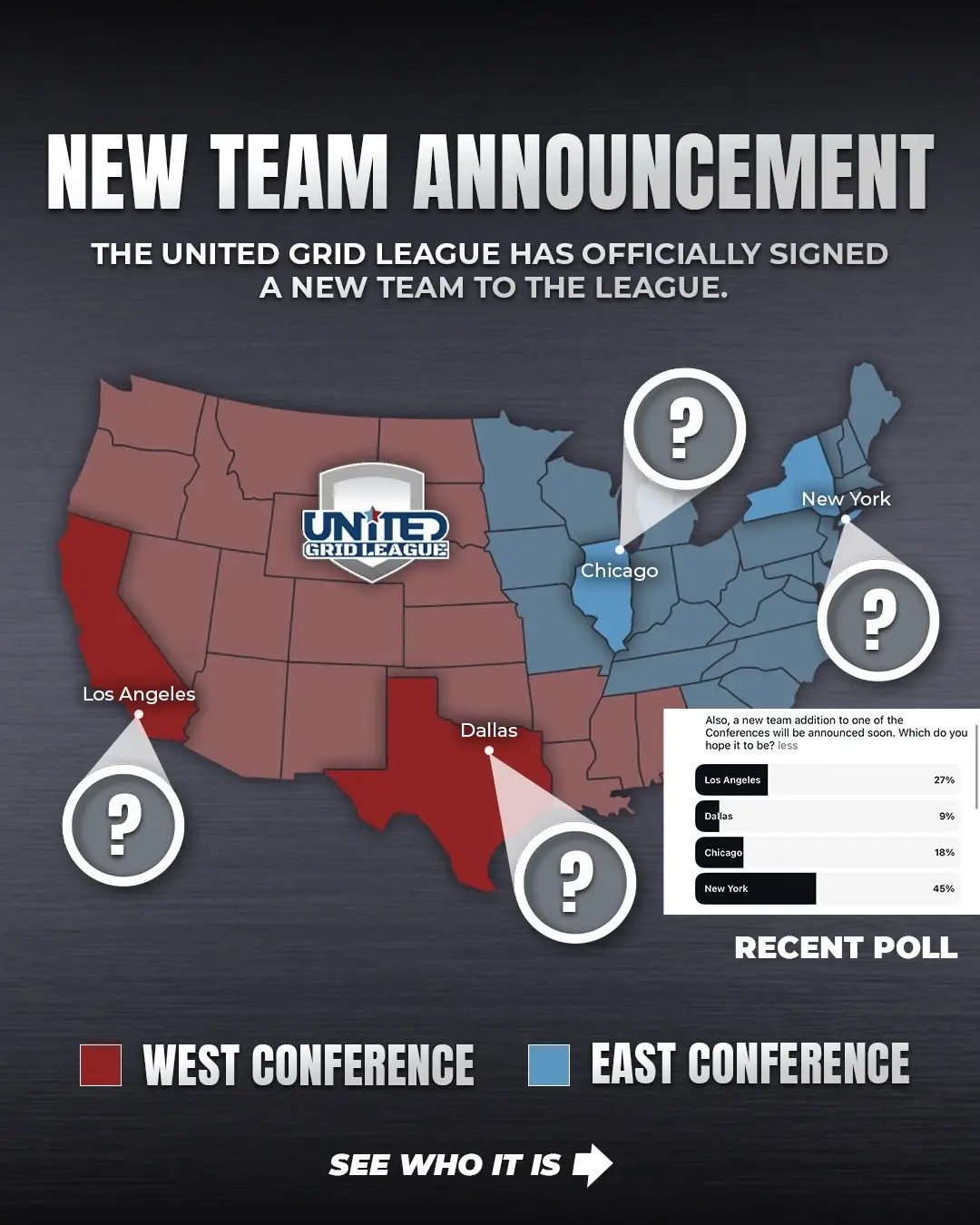 Welcome to the United Grid League!  Get a sneak peak with the new team ownership this weekend on the livestream of the match event in Miami. We'll be making a full introduction to ownership and their plan in the coming weeks.  Comment below & we will get you connected!  #playgrid #teamsports #sports 