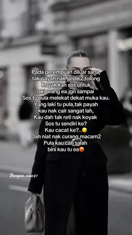 Dah niat nak curang tu,mcm2 lah kau nak cari salah isteri kau tu,sampai benda kecik pun kau rsa dihrgai sgt lh ea..bini tu berkrban mcm2 tak nak lak kau rsa terharu,baru koyak kan cili sos je pun..#quotes #koyaksoscili 