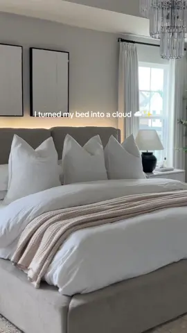 Turn your bed into a cloud with this bamboo mattress topper ☁️✨ #bedroom #mattresstopper #cozybedroom #neutralaesthetic #neutralhome #neutralbedroom #TikTokShop #tiktokshopfinds #bedroominspo   