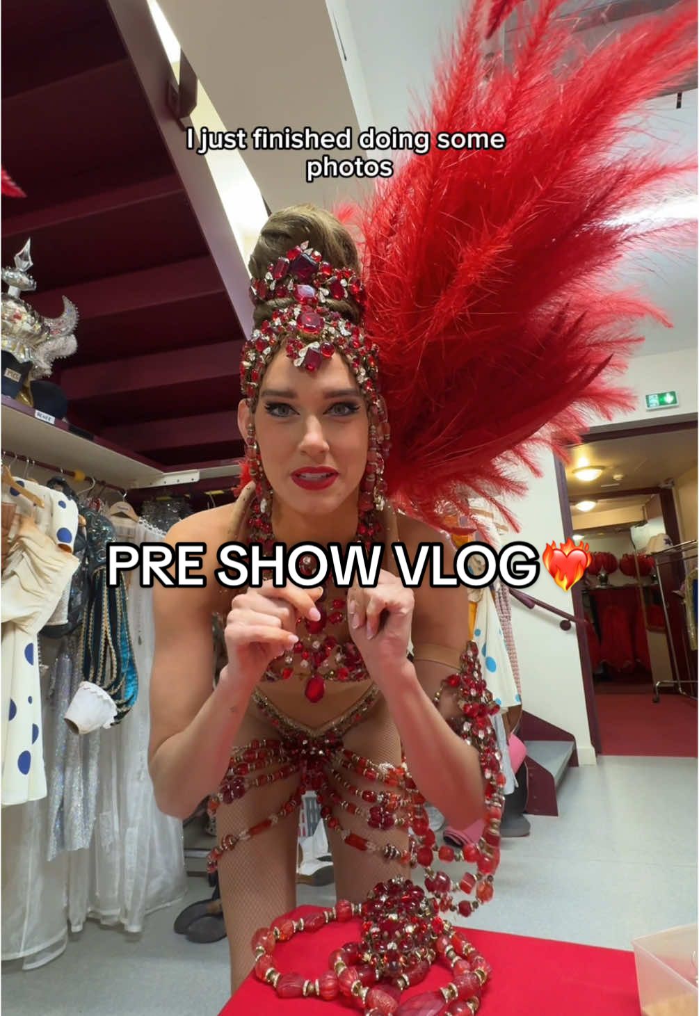Little pre show vlog tonight at the Moulin, here’s the fit!! ❤️‍🔥  #trending #fyp #pourtoi #dancer #moulinrouge #pov #backstage #costume #bts #fashiontiktok #Vlog #dailyvlog #OOTD #CapCut 