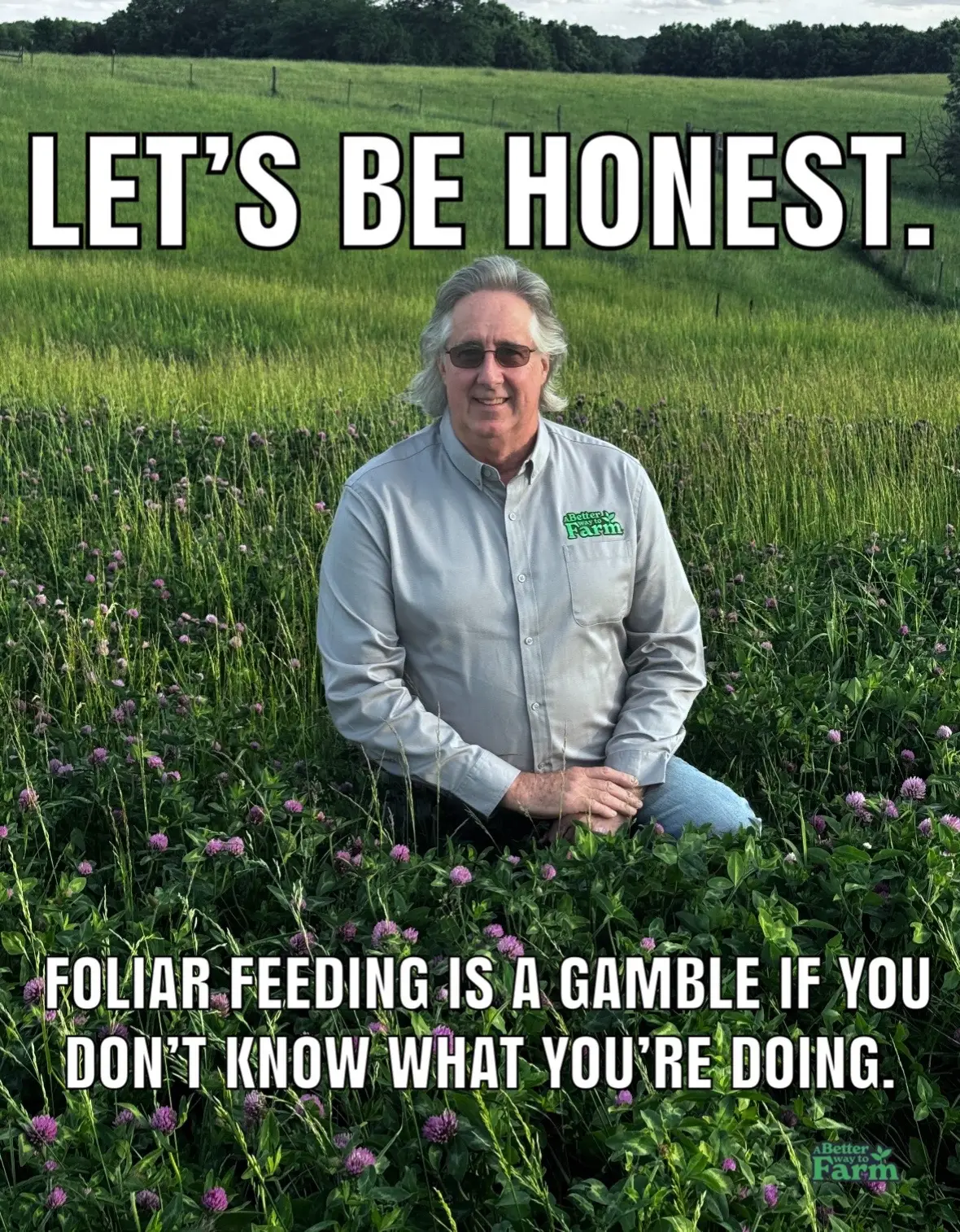 That’s why most guys avoid it. You’re don’t want to torch a crop with the wrong mix or waste a pass that doesn’t pay. But here’s the truth: foliar feeding can raise yields and improve ROI…if it’s done right. That’s exactly why we hosted the Foliar Feeding Formula webinar. 698 farmers have taken the time to watch it & get answers to the questions no one talks about: 	•	When should you actually foliar feed? (And when you shouldn’t) 	•	What products and surfactants provide an ROI? 	•	How to know what nutrients to apply? Want the replay? Drop FFFW here and we’ll send it your way. Because foliar feeding isn’t risky when you’ve got a formula that works.