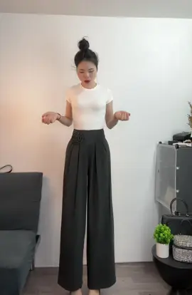 Quần suông ống rộng tôn dáng #xuhuong #quansuonghackdang #quansuongongrong #vairal #quansuong #quansuongnu 