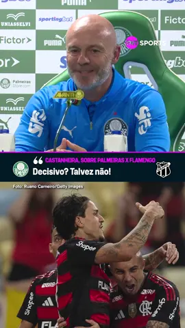 MUITA CALMA NESSA HORA! 👀 Vitor Castanheira, auxiliar do Palmeiras, prefere não cravar o confronto contra o Flamengo como 