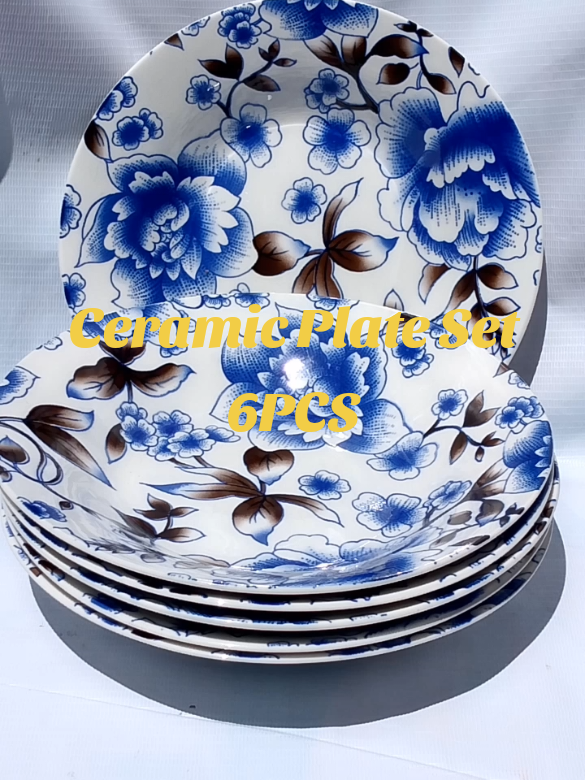 Replying to @affordabest.shop hnd lang maganda ang design quality rin ang pagka ceramic niya hnd rin nagfe fade ang kulay ng design ng ating ceramic plate set #ceramic #ceramicplate #ceramicplates 