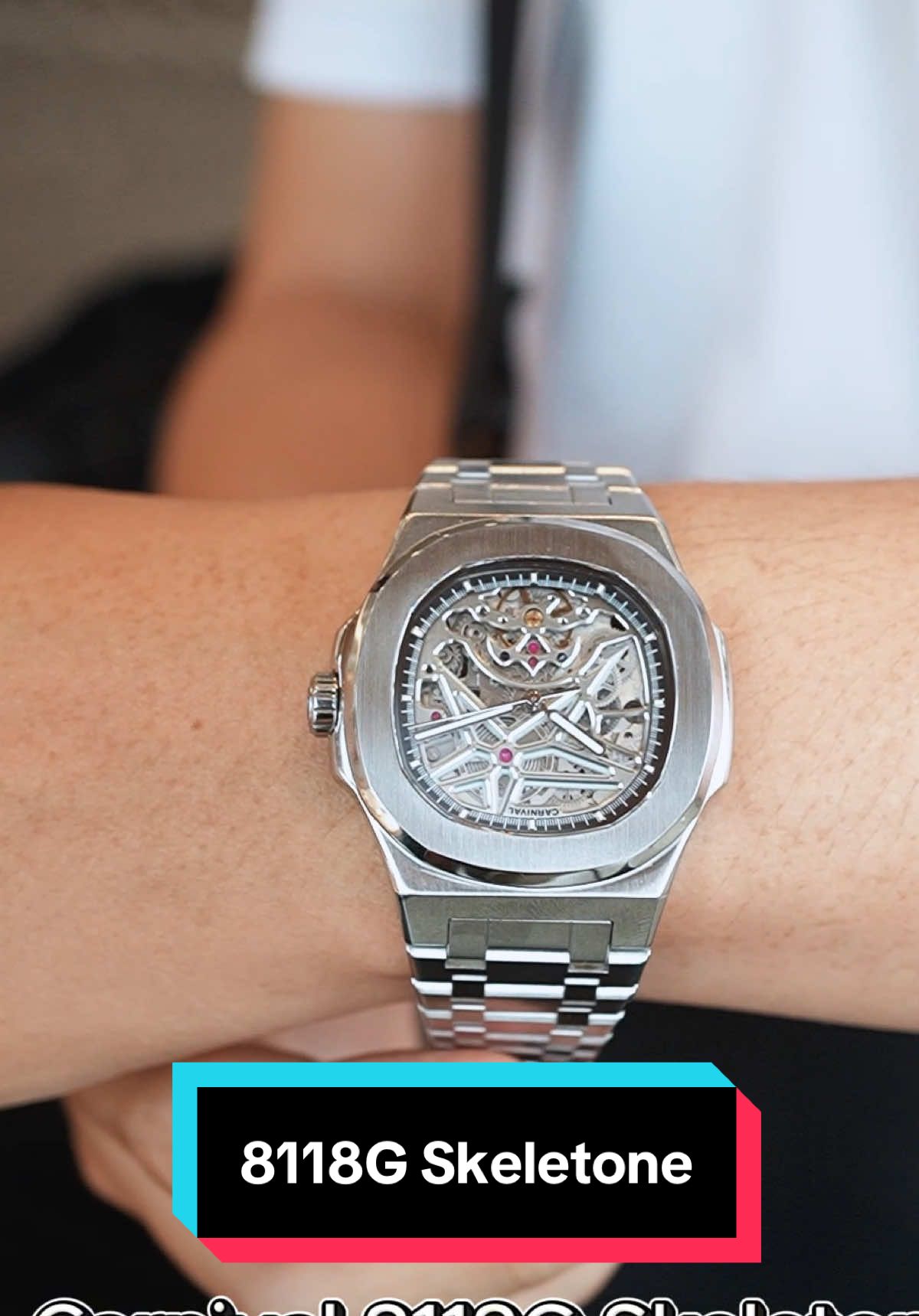 Chốt đơn cho anh khách chiếc 8118G Skeletone  #donghocarnival #gwatch #carnival8118g #xuhuong 