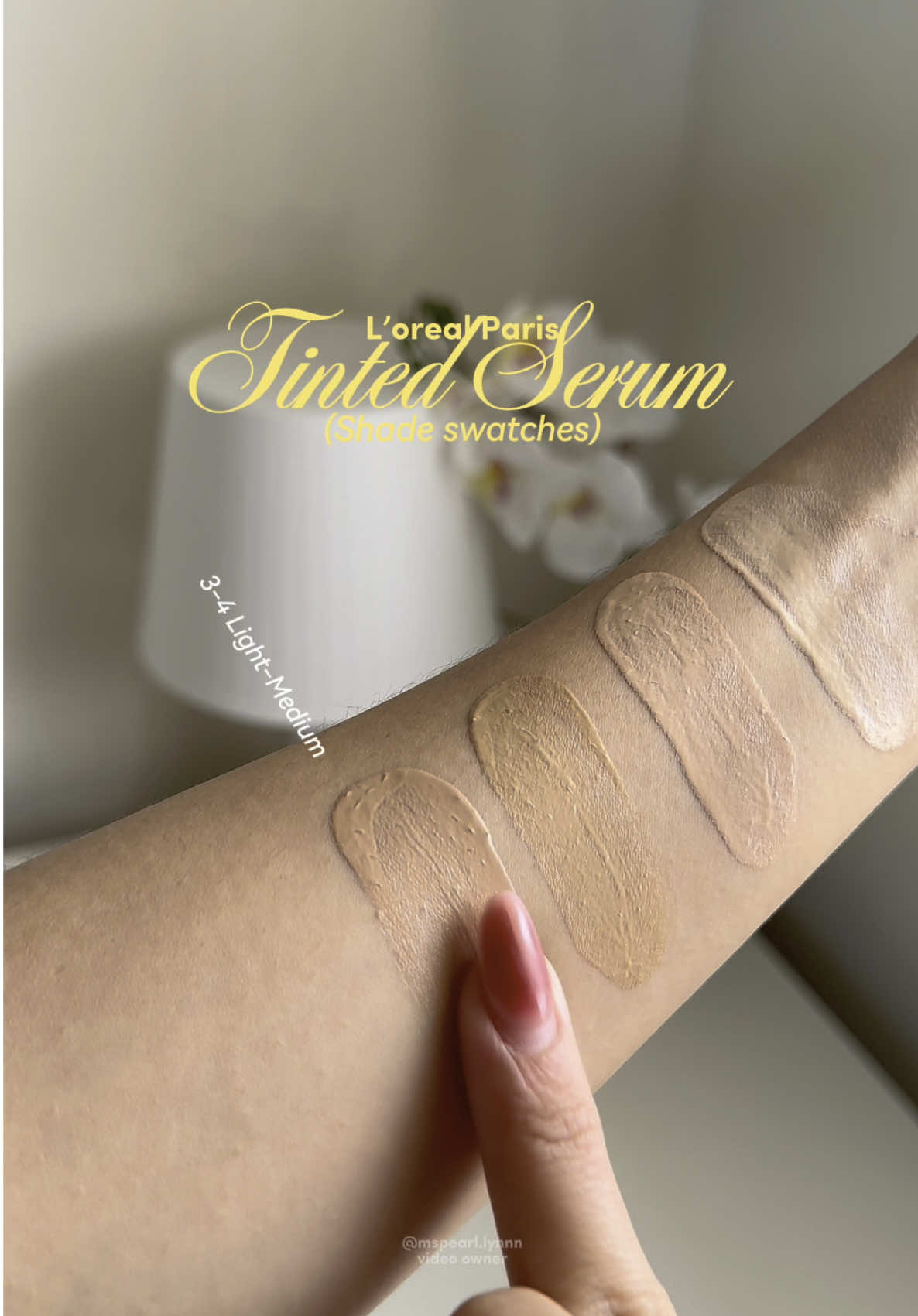 Shade swatches for @L'Oreal Paris Newest Drop!! INFALLIBLE TINTED SERUM❤️‍🔥💫✨ #swatches #tintedserum #lorealparis #lorealph #makeup #skincare #lorealphbb #beautyph #infallibletintedserum #fypage 