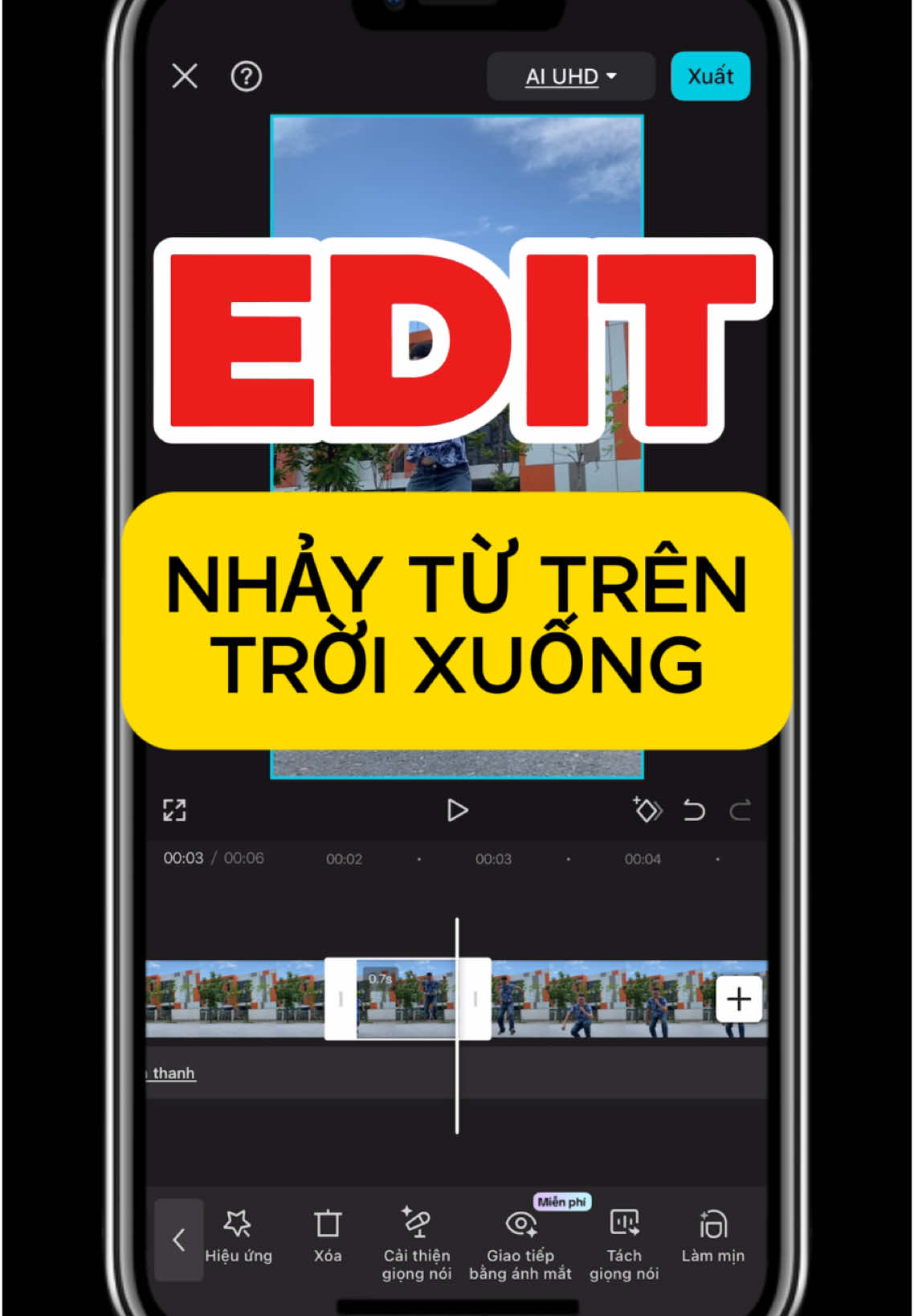 Nhảy từ trên trời xuống 😅😅 #edit #capcut #xuhuong #editcungdat 