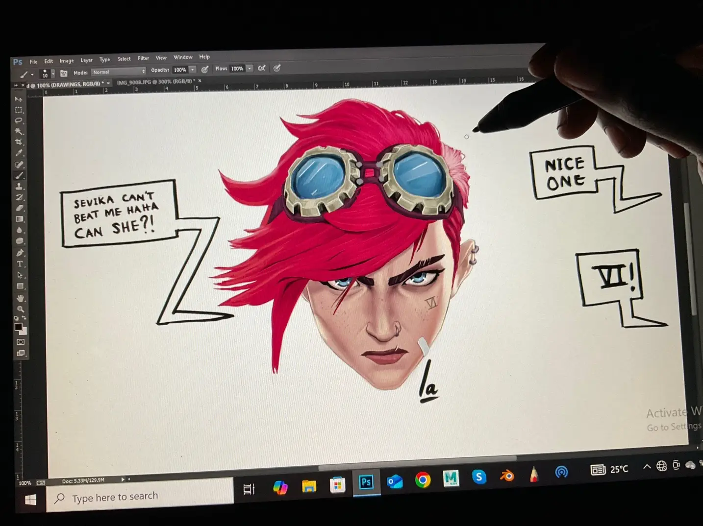 Final stage of my Freestyle Character Design of VI in the Animated Series called Arcane ☺️✌🏽