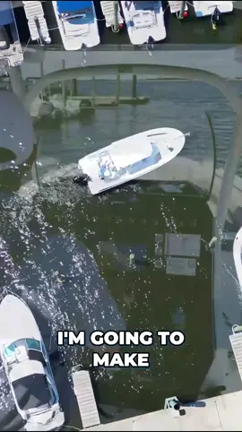 How to dock in a port side slip #boating #viral #fyp #docking101 #drone #highlandsnj #bridgemarina