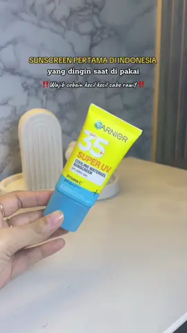 Sunscreen pertama yang memberikan sensasi dingin saat di pakai‼️ #garnier #sunscreen #g #sunscreengarnier 