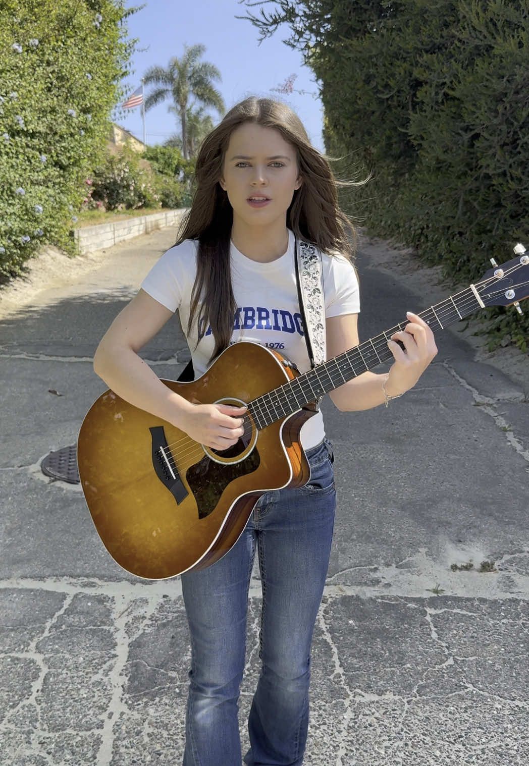 I love this song #fyp #guitar #guitarist #singing #sing #singer #cove #tiktok #prettylittlebaby #trending #acoustic #acousticcovers #singingcover @Taylor Guitars @D’Addario @Edikted @True Religion @tarte cosmetics @caliray beauty 