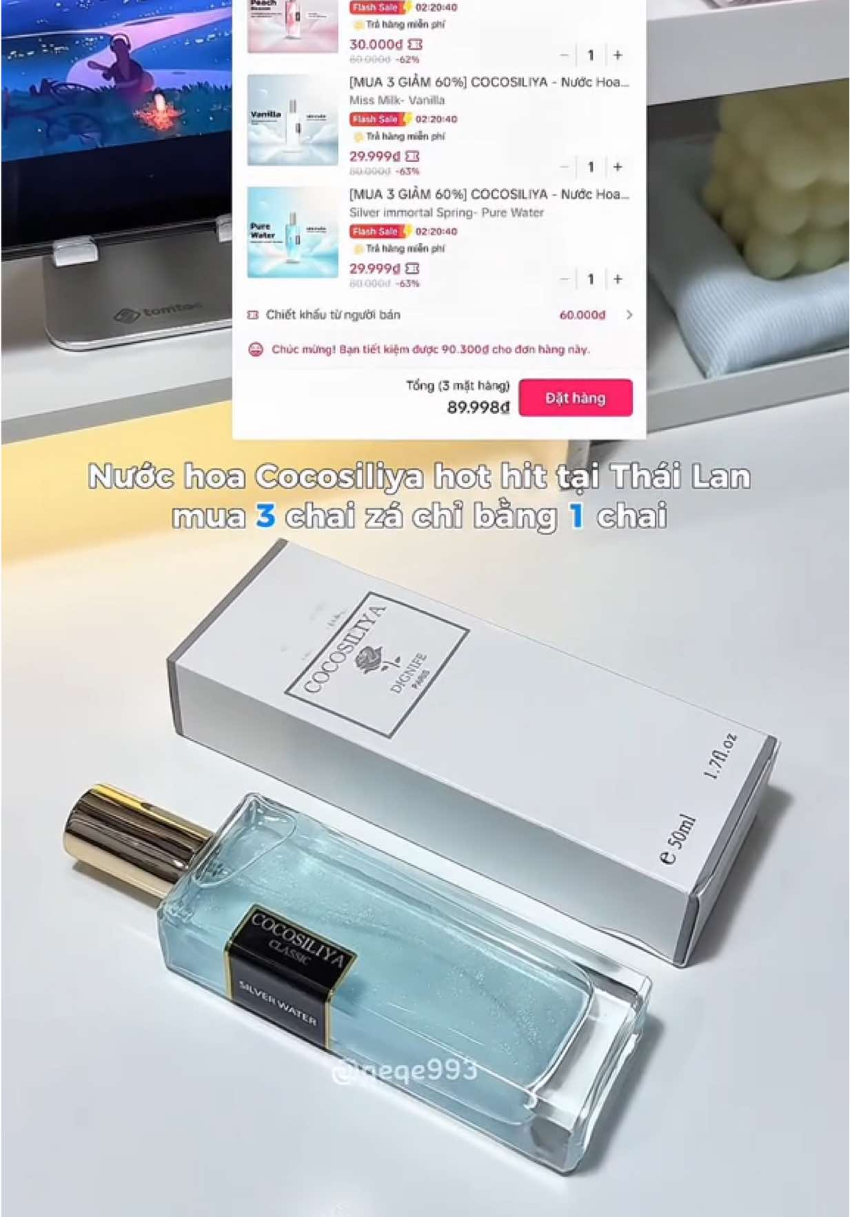 Nước hoa Cocosiliya có nhũ, siuu thơm, zá quá hssv luôn nhớ mua 3 chai luôn nhen mấy bà💦✨ #cocosiliya #nuochoa #xh #unboxing #unboxing #viral 