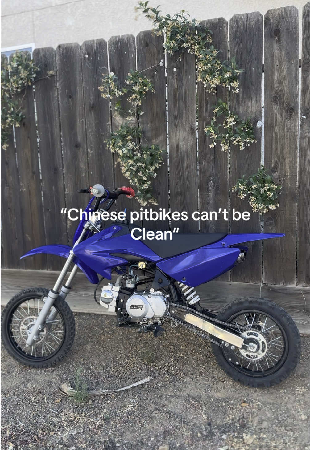 “Always the clapped bikes talkin” #ssr #125 #pitbike #dirtbike #yz #yz250 #yz250f #blue #honda #crf #85 #2stroke  #4stroke #ebike #surron #grom #gromtok #gopowersports #minibike #minibikes #212 #224 #colemanpowersports #minibikelife #slammed #built #ebike #72v #talaria #eride #eridepross #offroad 