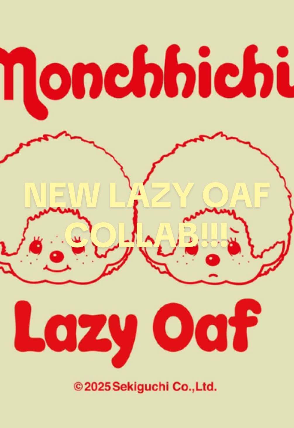 this news has made my week @Lazy Oaf #monchhichi 😭😭😭