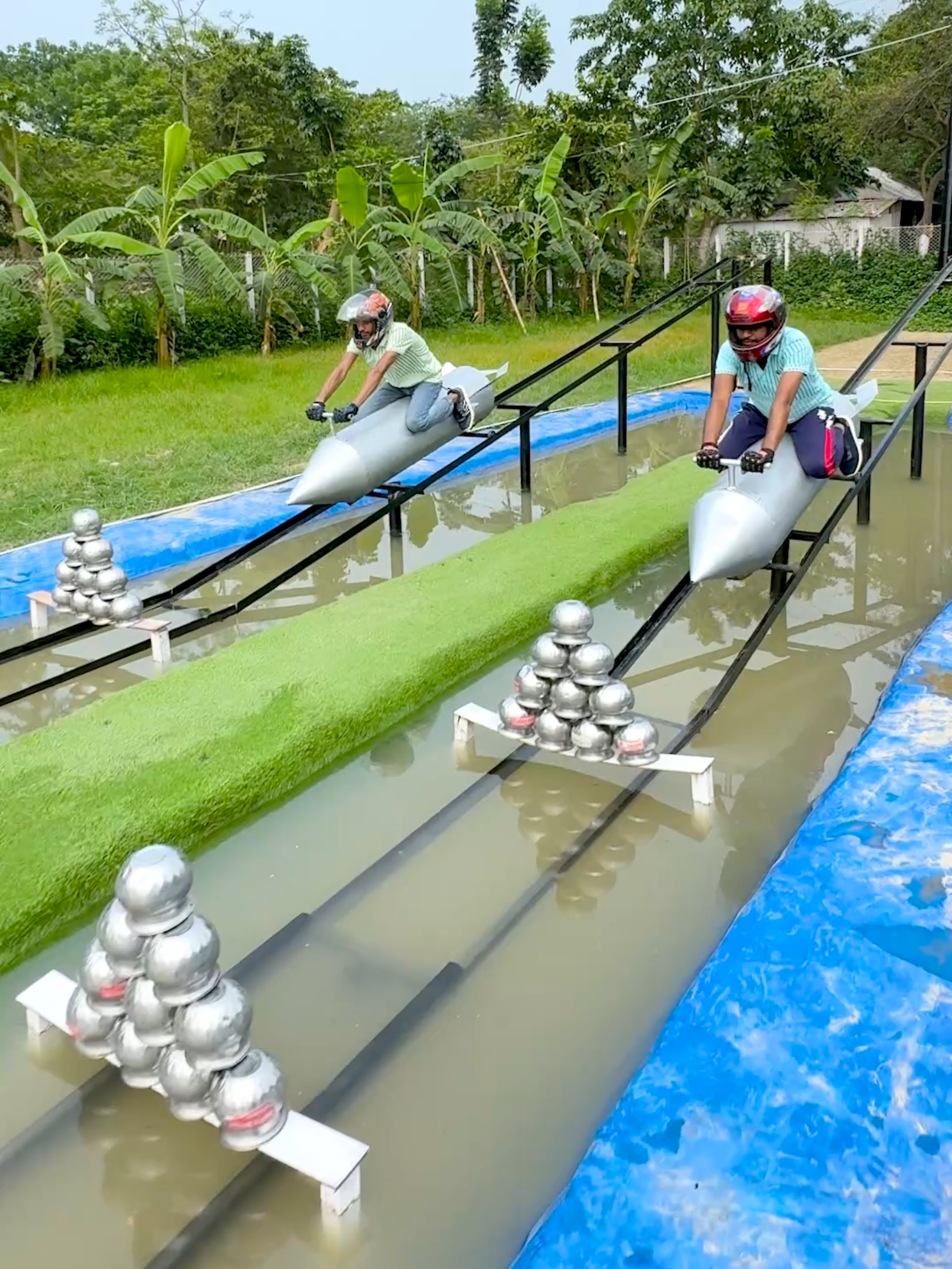 They launch on ROCKETS, dodge spinning blades, leap through barrels… but can anyone survive every twist and still win it all ? #SportsOnTikTok #TikTokTainMent