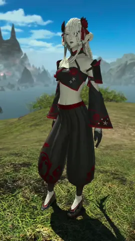 Another Warrior glam for you cuties 😘 The contrast of that rich of a red over black, and her ivory features is 🤌 #ffxiv #ff14 #finalfantasy ##finalfantasy14 #warrior #tank #glam #outfit #fashion #black #red #ivory #aura #dragon #girl #mmo #online #14 #gaming #gamer #GamerGirl #playstation #console #massiveattack #paradise #circus 