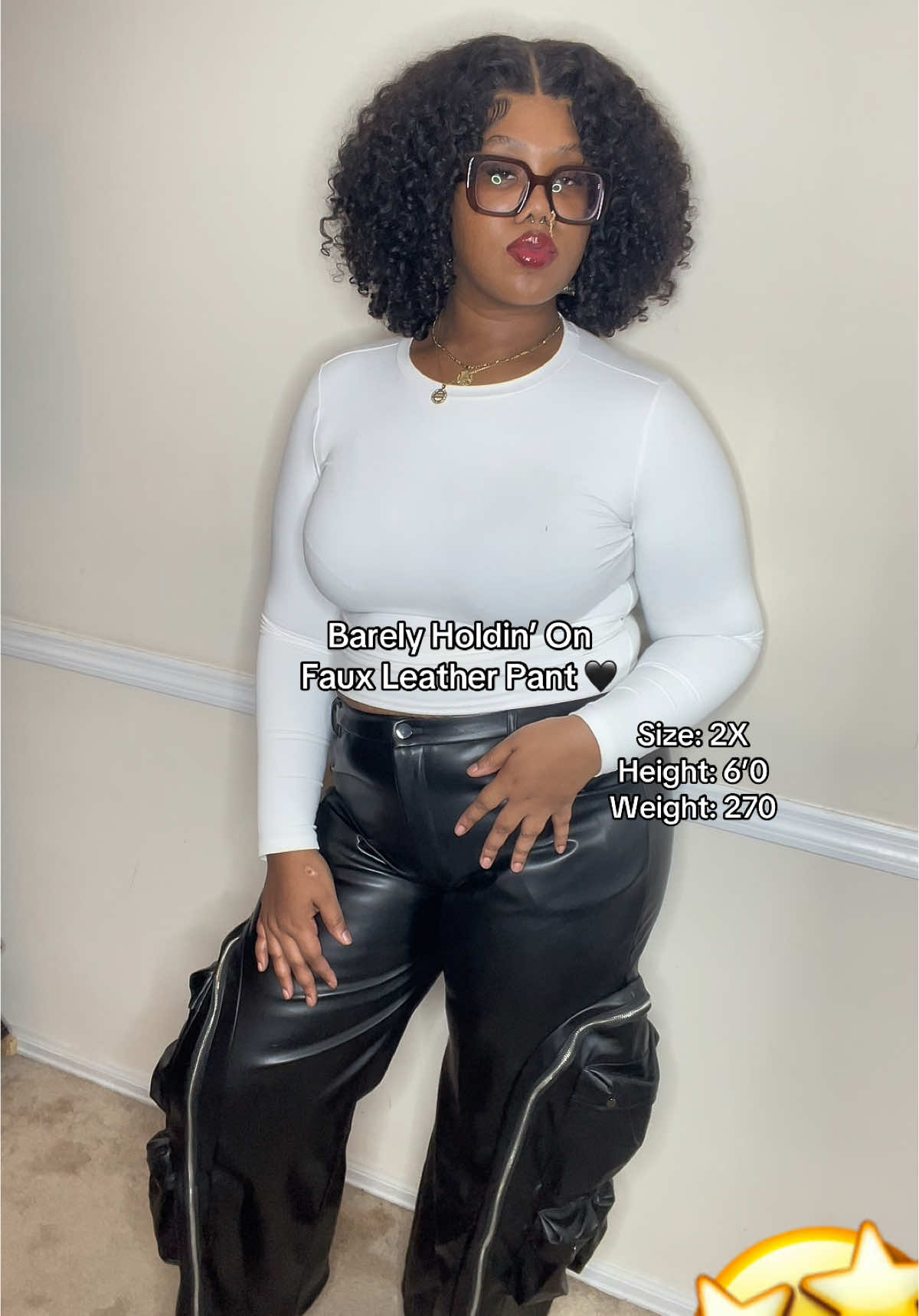 These faux leather pants are at a whole ‘nother LEVEL 😮‍💨🖤🤪 @Fashion Nova @FashionNovaCURVE #fashionnova #fashionnovacurve #faux #fauxleather #leatherpants #plussizefashion #curvytiktok #tallgirl #ootdinspiration #edgy #tiktokshopmemorialday #imsoul 