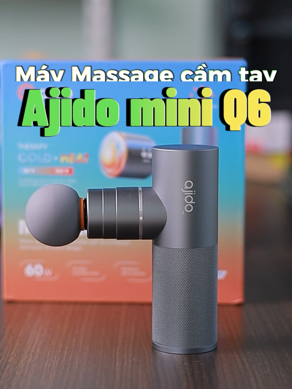 Máy massage cao cấp cầm tay Ajido mini Q6 có đầu massage nóng lạnh  #maymassagecamtay #maymassagemini #ajido #maymassageajido #maymassagenonglanh #duymereview 
