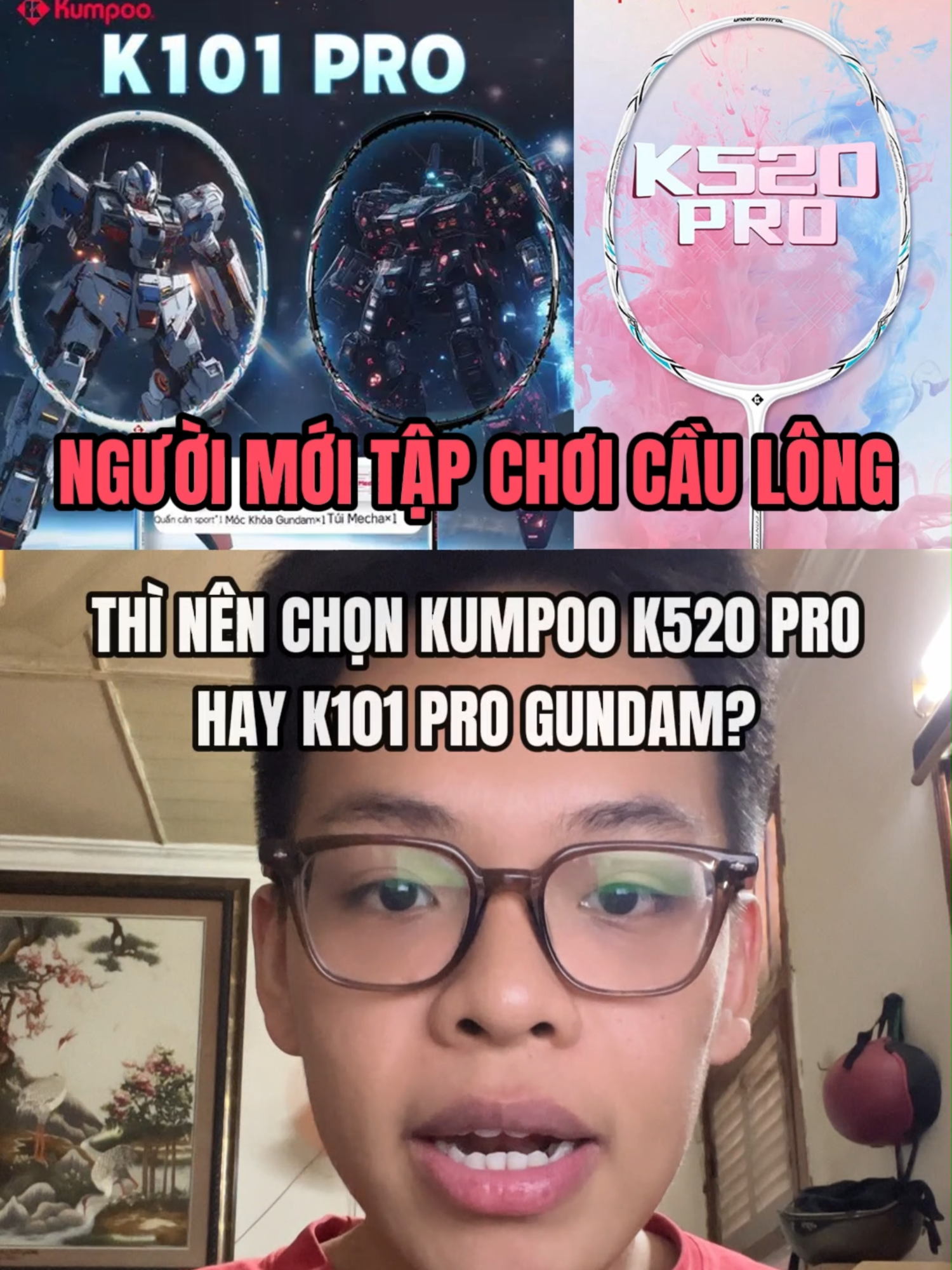 Cả 2 đều phù hợp cho người mới - TB. #binbad #caulong #badminton #congdongcaulongvietnam#caulongphongtrao #votcaulong #kumpook520pro #kumpook101pro #caulongvietnam