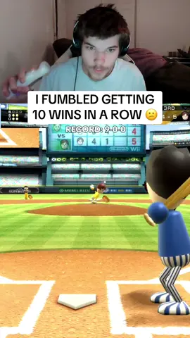 am i really this bad | #tiktoklive #wiisports #crashout #wii #baseball #wiisportsbaseball #getthisviral #peakedinhighschool