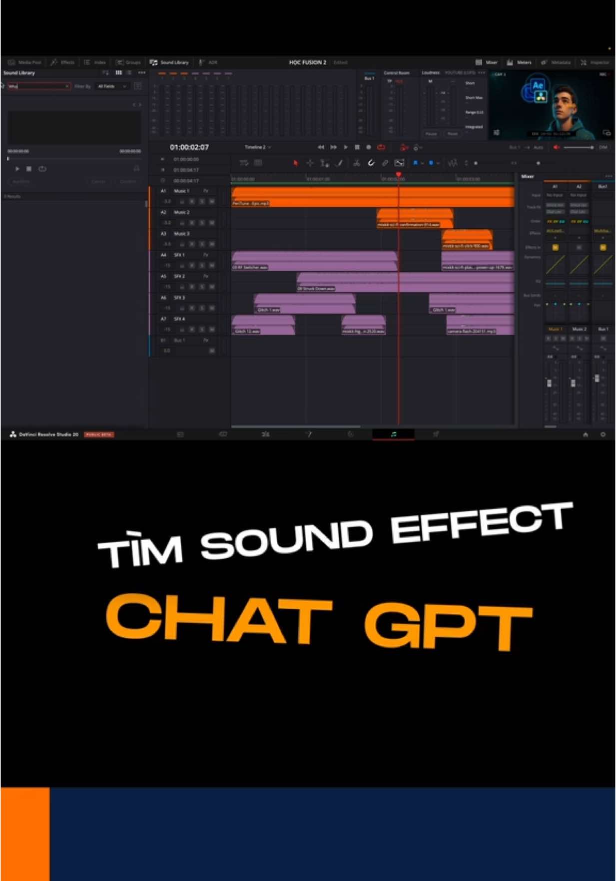 Tìm Sound Effects cho người lười 🦥  #tuduyedit #davinciresolve #fusiondavinciresolve #soundeffects #sounddesign 