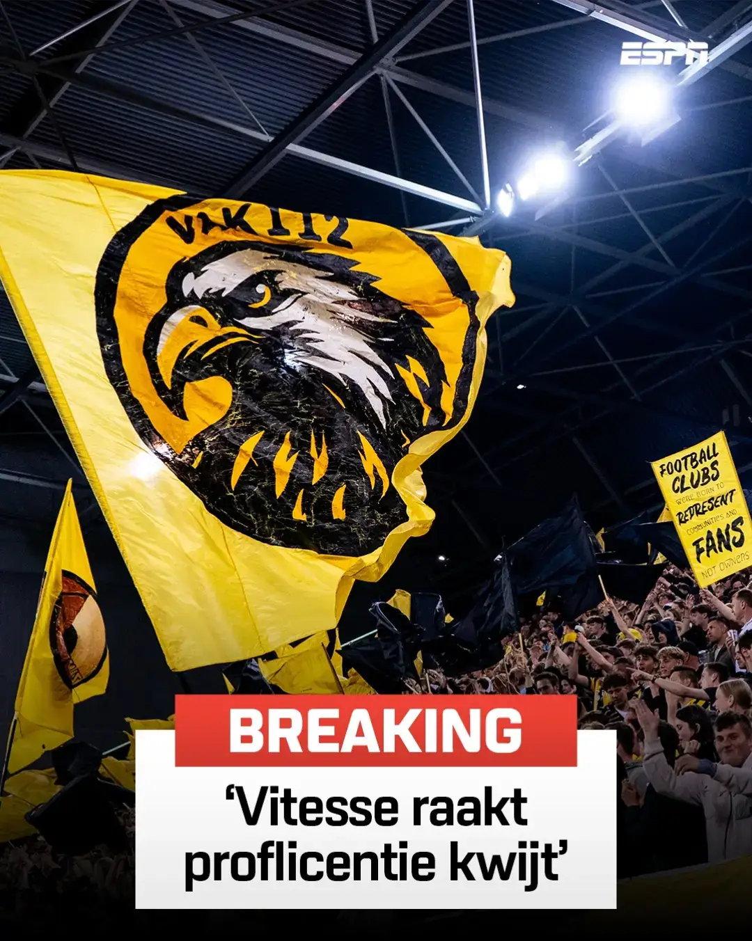 🚨 'Vitesse voldoet niet aan KNVB-eisen en raakt proflicentie kwijt.' #vitesse #kkd #voetbal 