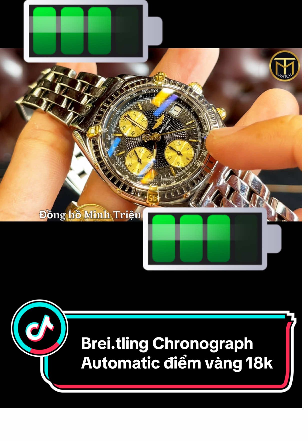 Brei.tling Chronograph Automatic điểm vàng 18k #donghominhtrieu #thumuadonghocu #donghochinhhang #dongholuxury #thumuadongho 