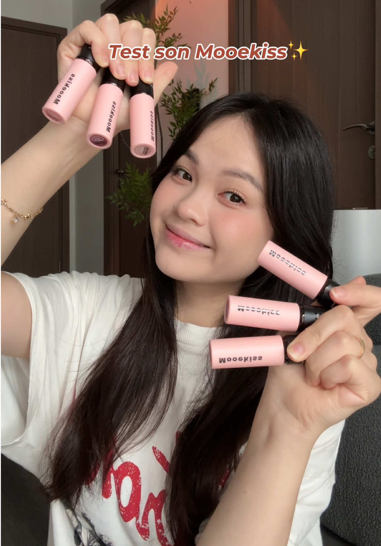 Test 8 màu son bản nắp đen Mooekiss cùng tui✨#huongtranreview 