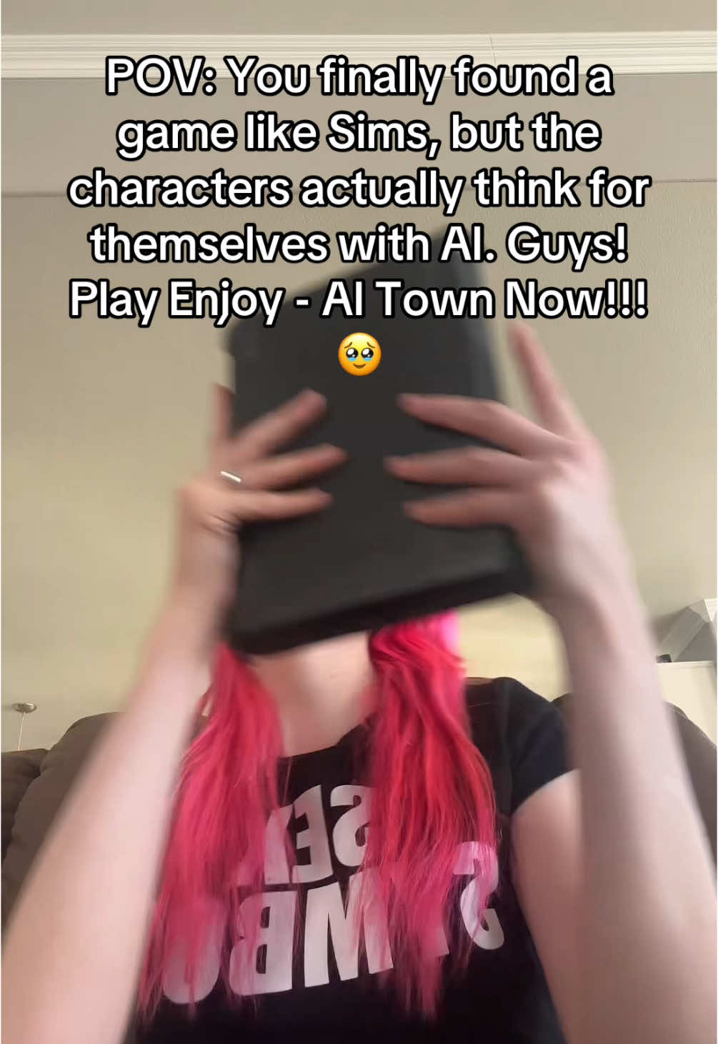 this game, Enjoy - AI Town, is so addicting. Your sims talk back to you 😱. Play rn  #simsthatcantalk #aisims #enjoyaitown #aitown #enjoy #sims #sims4 #fyp