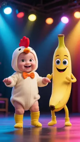 Chicken banana #kidssong #tiktokkids #animatedstories #cartoon #nhacthieunhivuinhon 