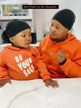 Salt prank on my Daughter🧡 #saltprank #prankvideo #fyp #foryoupage #tiktoksouthafrica #react 