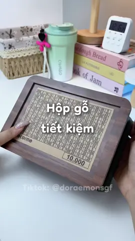 Hộp gỗ tiết kiệm xinh iu mà hạt dẻ ghia í #doraemonsgf #tietkiemtien #hoptietkiem #hopdungtientietkiem 