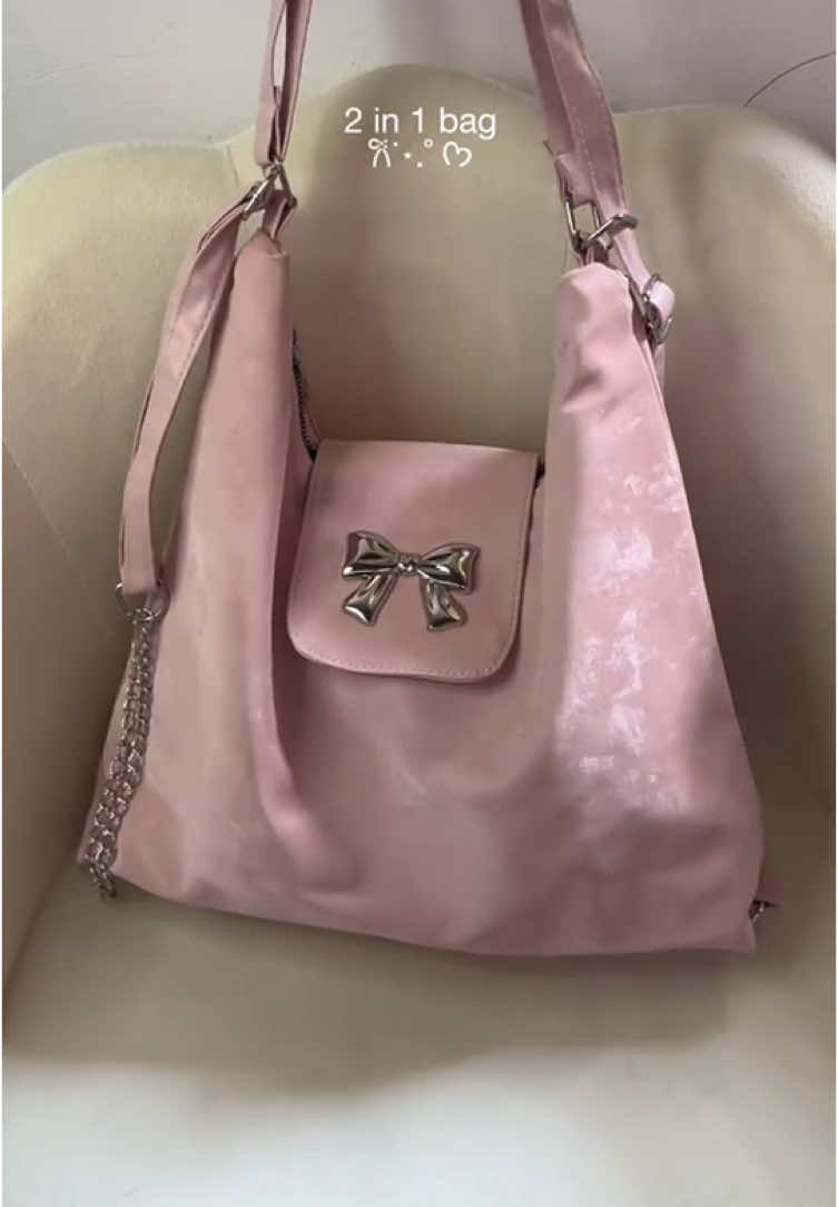💕Kupu-kupu pink shoulder bag rekomendasi✨#whatsinmybag #tasransel #shoulderbag #tas2in1 