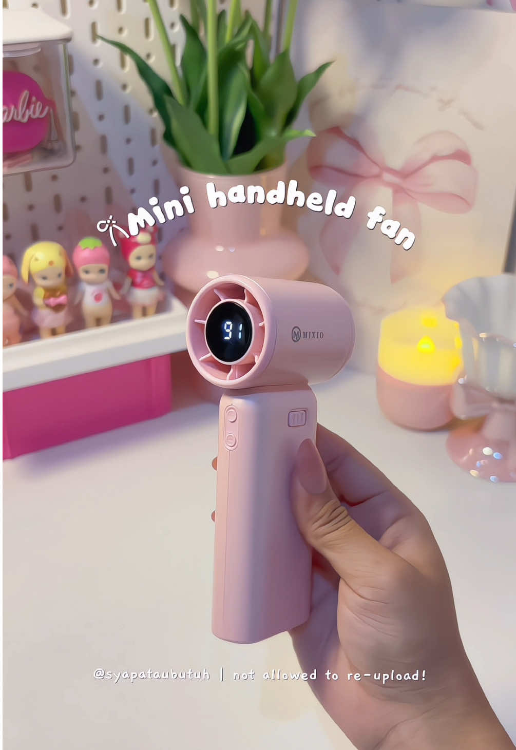 Gabisaaaaa lucu bangettt kipas mini terbaru dari @MIXIO 🎀💗😍 mixio GS006🎀💗 #mixio #kipas #kipasmini #kipasportable #handheldfan #kipasmixio #mixiogs06 