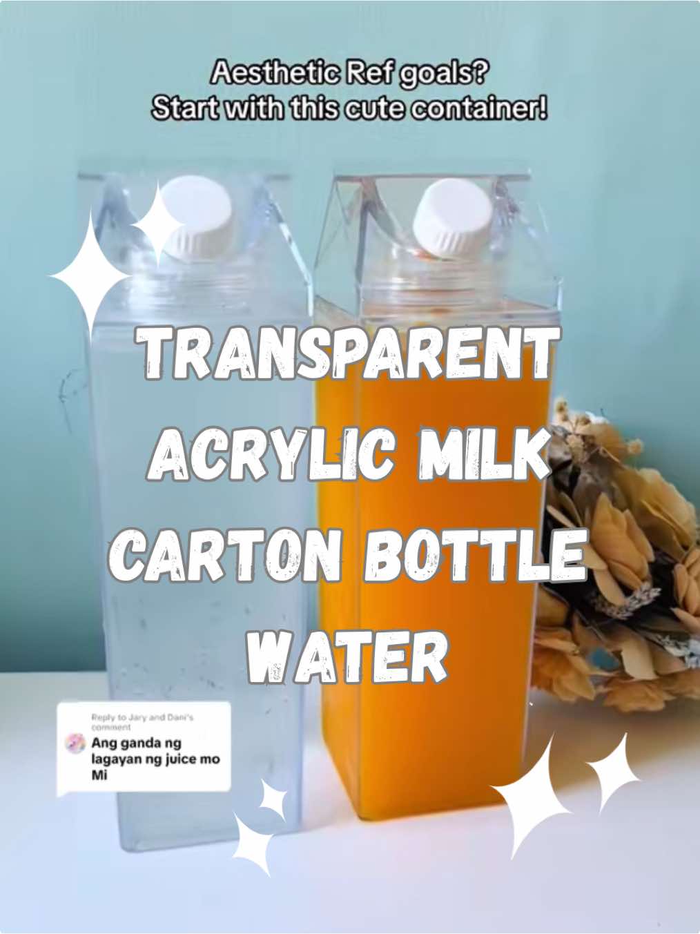 Replying to @Jary and Dani this acrylic milk carton water container is perfext for organizing your fridge in style! Grab yours na! #watercontainer #reforganizer #fridgeorganization #fridgewaterbottle #cartonwaterbottle #tiktokfind #tiktokbudol 