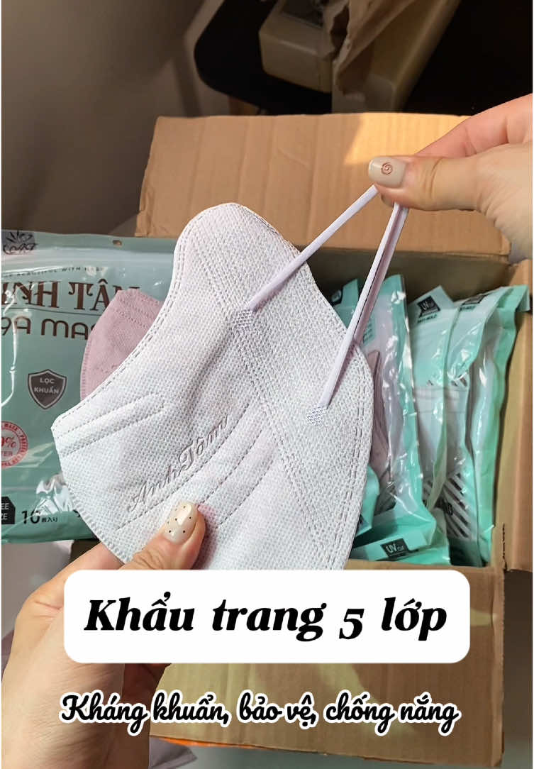 Khẩu trang 5 lớp Anh Tâm #thaotaphoaneww #khautrangkhangkhuan #khautranganhtam #khautrangchongdich #khautrang5lop 