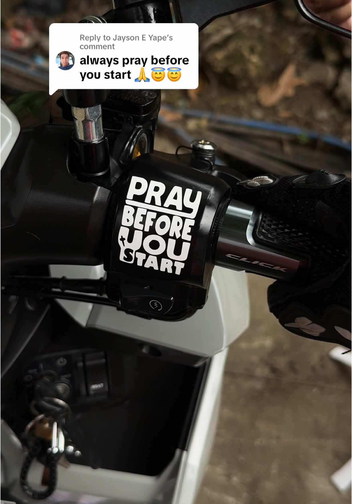 Replying to @Jayson E Yape Pray before your start sticker for your motorcycle. #praybeforeyoustart #sticker #motorcyclesticker #accessories #fyp #foryou 