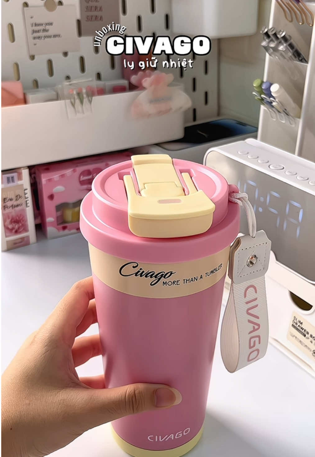 Siu mê ly giữ nhiệt nhà Civago #unbox #unboxing #review #lygiunhiet #lygiunhietcivago #binhgiunhiet #binhgiunhietcute #civago #foryou #fyp #viral #trending 