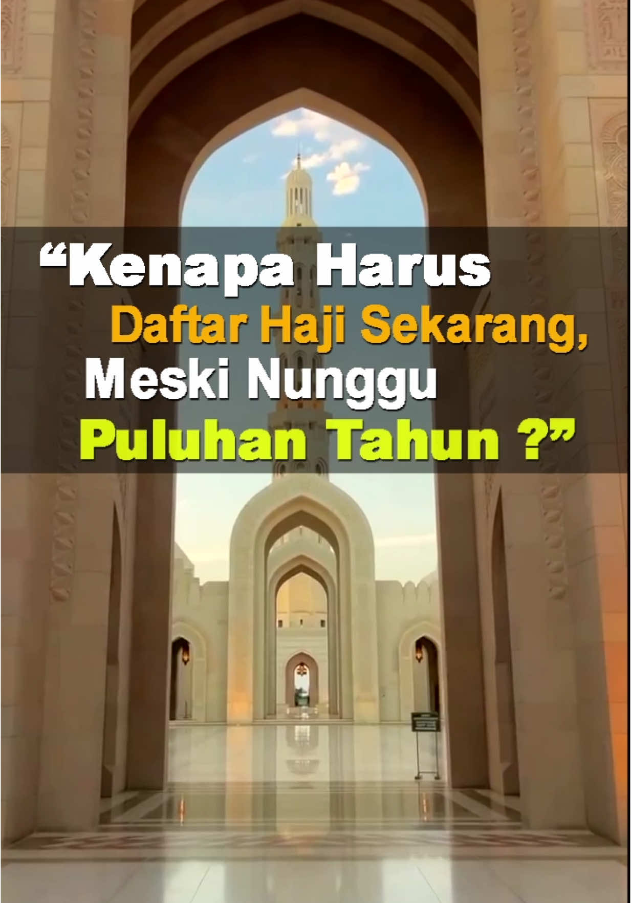 Kenapa harus daftar haji sekarang, meski nunggu puluhan tahun ? #haji2025 #daftarhaji #faradisatour