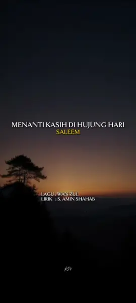 SALEEM ~ MENANTI KASIH DI HUJUNG HARI  #liriklagu #lagulama #saleem 