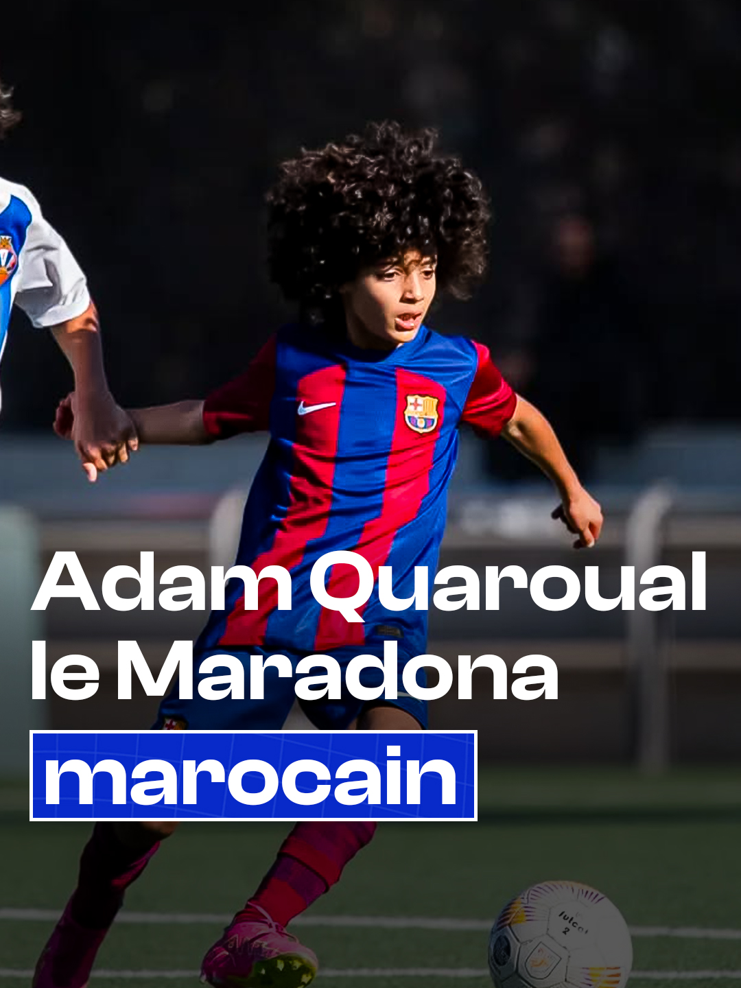 On tient le FUTUR MARADONA... et il est 🇲🇦 marocain : Adam Qaroual, 12 ans, pépite de la Masia ! 🔥 Technique, dribbles, style... un vrai phénomène ⚡ : regarde bien ce crack en devenir 💎 #maradona #morocco #barça #fcbarcelona #football