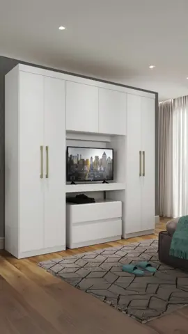 Guarda Roupa Casal 6 Portas 2 Gavetas Porto Branco Carraro