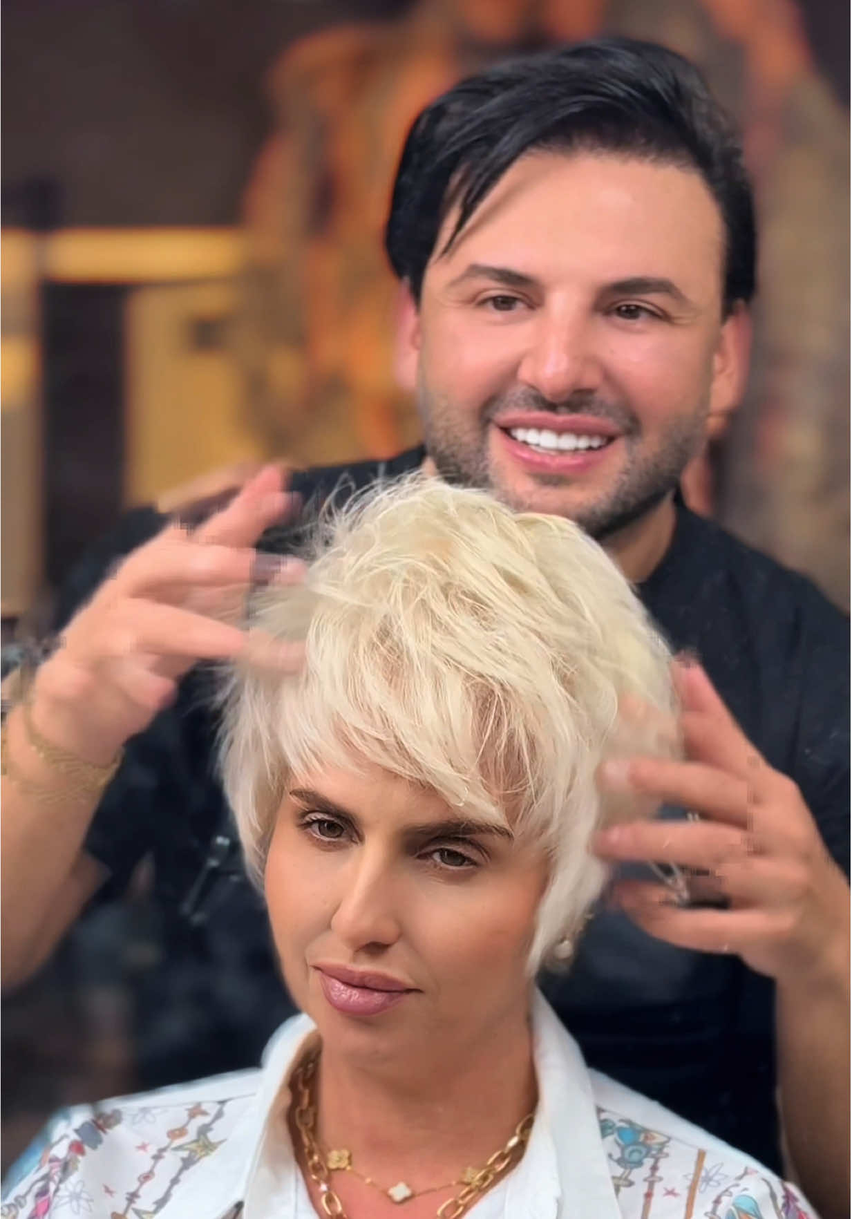 اشقر بلاتيني ذهبي ⭐ قصة قصيرة stylish 😍 #nojoom_support #samahaelie #newlook #summerlook #instagram #explore #hairfashion #foryou #hair #réel #السعودية #المغرب #الاردن #الامارات #البحرين #الكويت #الاكسبلور_فولو #دبي #dubai 