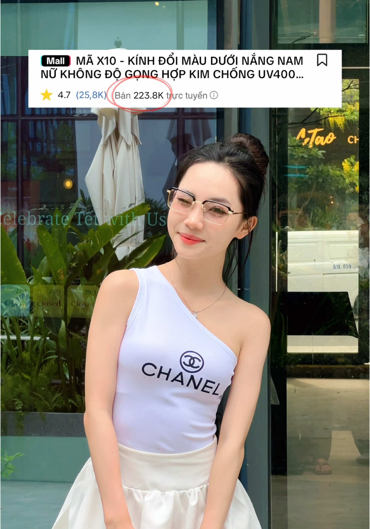 X10 sự thanh lịch với kính đổi màu Trendy #kinhdoimau #kinhchongnangdoimau #xuhuong #fashion #xh #thoitrangnu #kinhmat #chongnang #thoitrangnam #kinhchonguv  