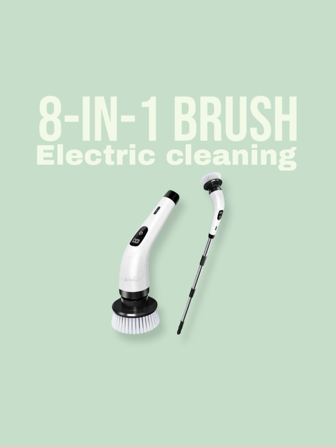 Make cleaning effortless with the 8-in-1 electric cleaning brush! It's rechargeable, comes with 8 brush heads, and features a detachable handle for all-around home use. #electricbrush #cleaningbrush #multifunctionbrush #8in1brush #cleaningtool #householdessentials #homecleaning
