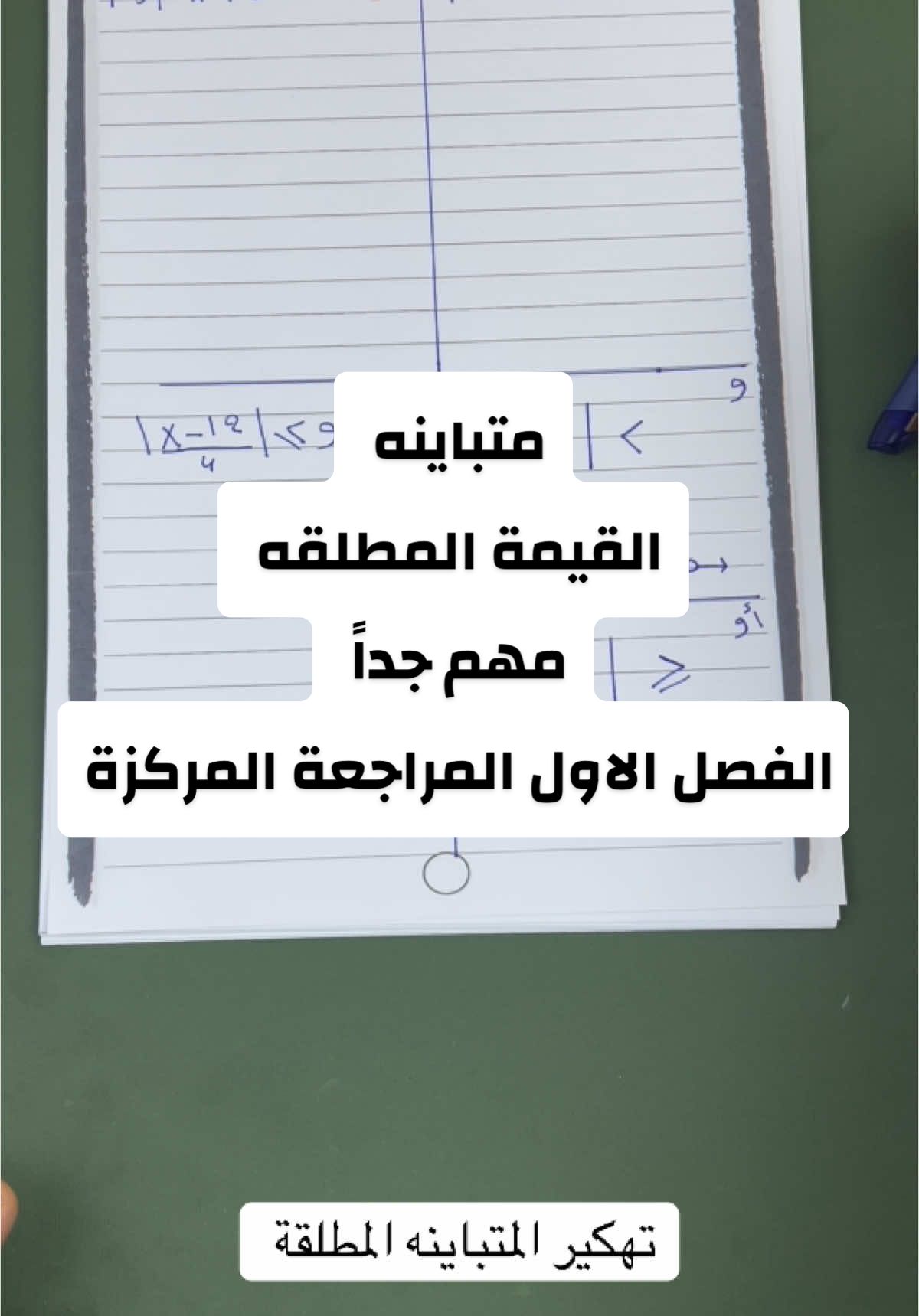 المتباينه المطلقه #الاستاذ_مصطفى_مهدي #رياضيات_الثالث_متوسط 