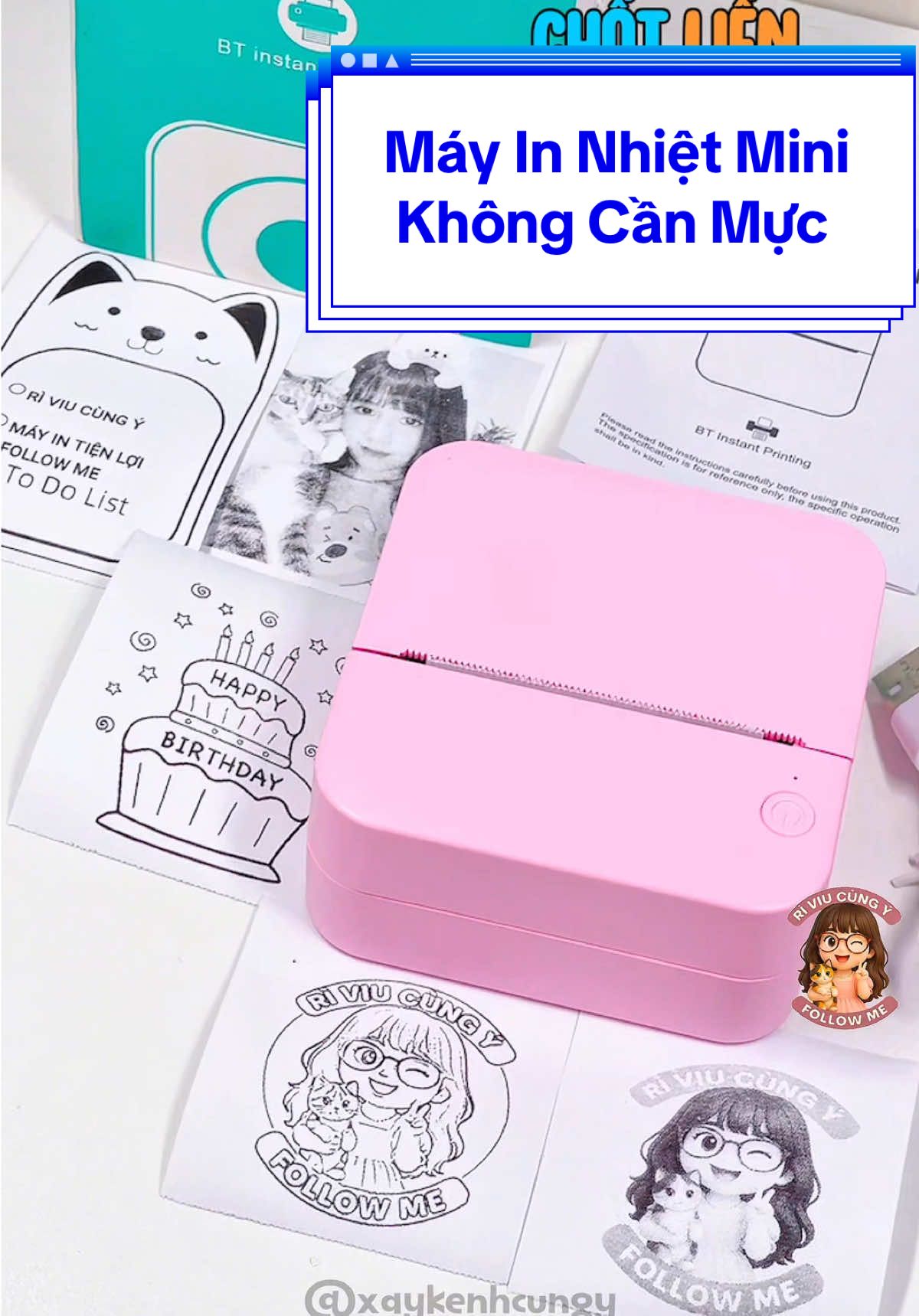 Máy in mini cứu vớt đời học sinh, dân văn phòng đây rồi 🤯 In không cần mực mà siêu dễ thương luôn!! 🥹💗 #xaykenhcungy #riviucungy #review #unboxing #ilovetiktok #fyp #xuhuongtiktok #reviewchânthật #chiasẻthật ✨ #mayinmini #inbangnhiet #reviewdochoi #gocvanphong #hoctapvui #hoccungtiktok #tiktokreview #dochoivui #goclamviec #mayinxinhxinh #inanhdeco #inkhongcanmuc #cuteprinter #máyinmini #máyinnhiệt #máyinđơn #máyinbluetooth 