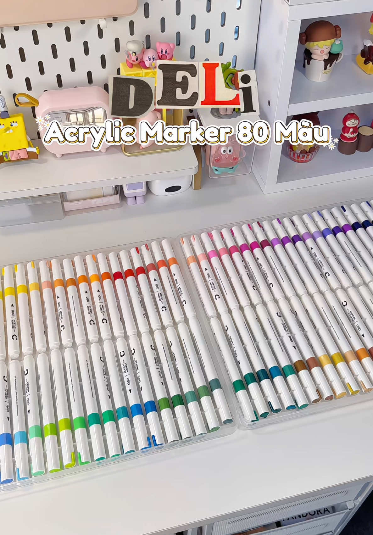 Tậu hẳn bộ 80 màu dùng cho đã hehe  #deli #acrylicmarker #mauve #mauacrylic #stationery #trending #imkunn 