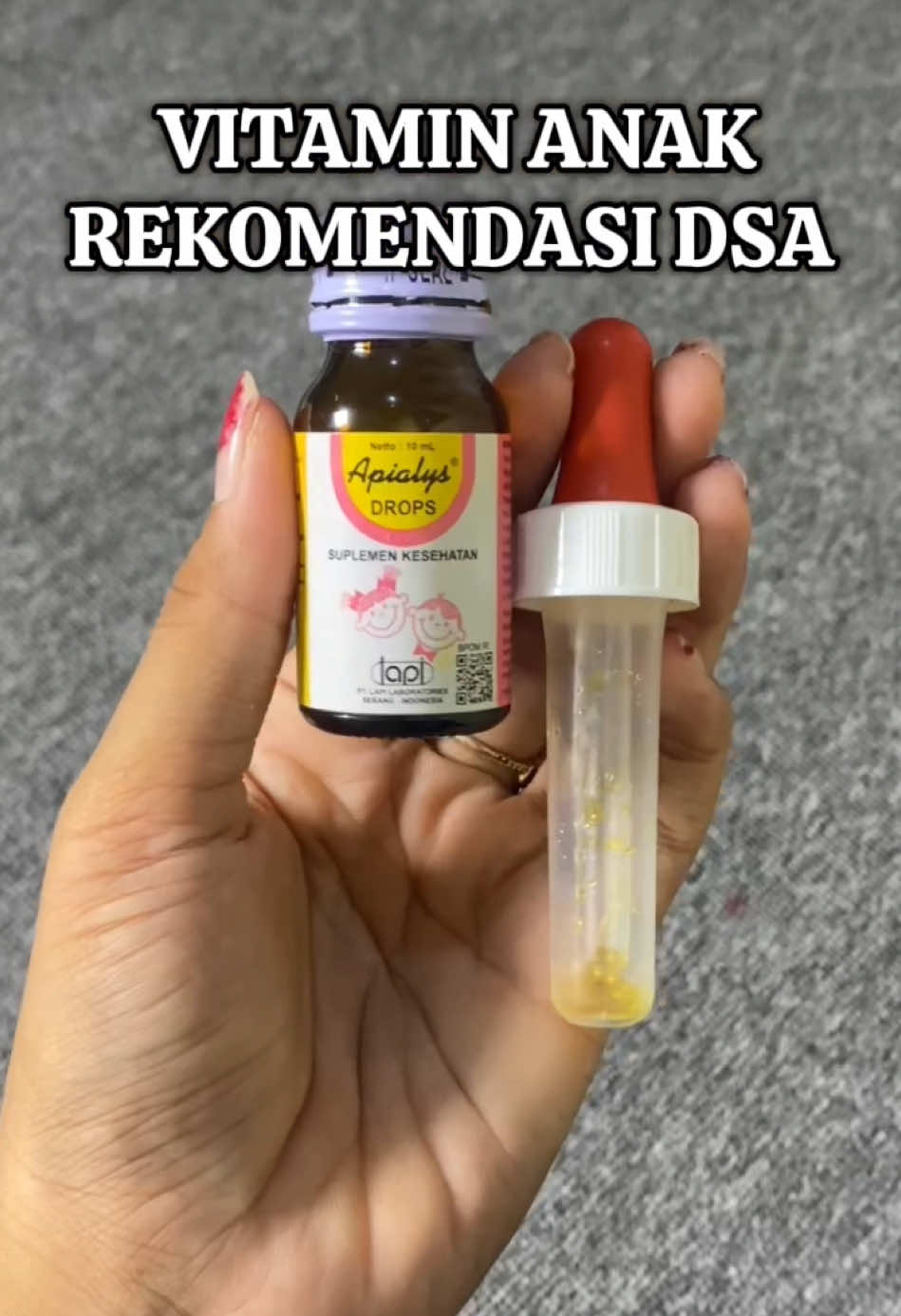 ohh ini vitamin anak yang di rekomendasiin sama DSA, menambah nafsu makan anak💖🫶🏼 #apialys #apialysdrop #vitaminanak #sirupvitamin#penambahnafsumakan  